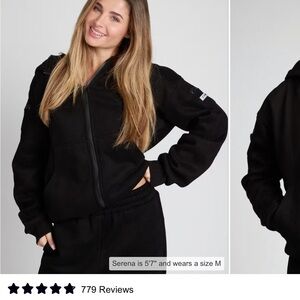 Women's Black Zip-Up Hoodie